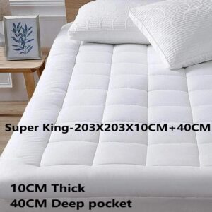 1500GSM Bamboo Mattress Topper Extra Thick 10CM Bed Topper