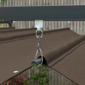 Metal Retractable Pergola Canopy, Outdoor Pergola For Garden, Patio, Backyard, Deck, Brown
