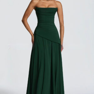 Arrival Tube Top Solid-color Evening Gown