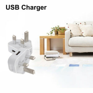 6 Pack USB Wall Charger 3 Pin Plug Mains Adapter For Phones, Tablets Power Uk