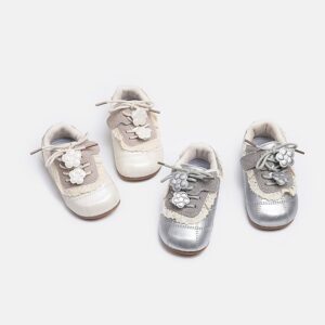 Girl Princess Sports Shoes, Genuine Leather, Cute Casual Shoes For Baby Girls To Learn How To Walk