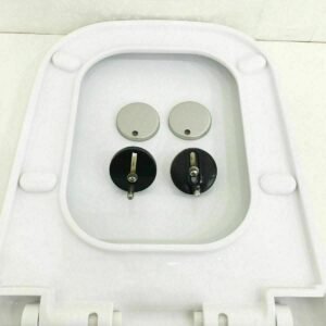 Soft Close Square Toilet Seat Quick Release Anti-Bacterial Adjustable Heavy Duty