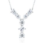 26 Letters -Y Set With Top Moissanite Luxury Fashion Light Luxury Trend Jewelry Silver Necklace Pendant, S925 Silver Plated Platinum Material.