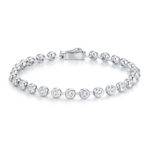 A 0.3-carat Luxurious And Fashionable Light Luxury Trend Jewelry Silver Bracelet Set With Top-quality Moissanite, Made Of S925 Silver-plated Platinum Material.