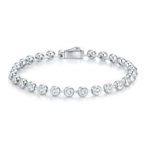A 0.3-carat Luxurious And Fashionable Light Luxury Trend Jewelry Silver Bracelet Set With Top-quality Moissanite, Made Of S925 Silver-plated Platinum Material.