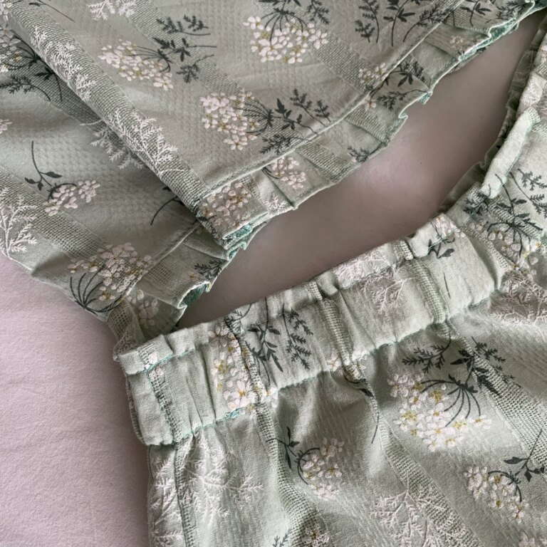 Two-Piece Women'S Outfit, Crafted Loungewear Collection, New Shades Introduced, Lounge Sets, Pajama Gift Collection For Ladies, Floral Loungewear