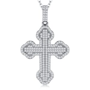 A Luxurious And Fashionable Minimalist Jewelry Pendant Necklace Set With Top-quality Moissanite, Made Of S925 Silver Electroplated With Platinum.