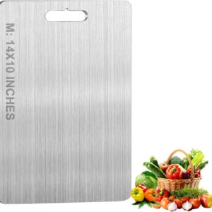 Cutting Board Double-Sided Stainless Steel Chopping Boards For Kitchen Camping 36x25cm