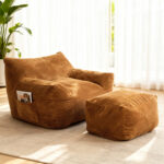 Bean Bag Chair For Adults, Oversized Comfy Beanbag Living Room Lazy Sofa For Bedroom & Dorm