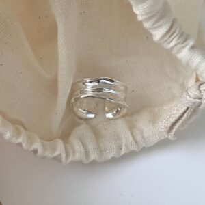 Irregular Line Pleated Ring For Women, Minimalist INS Style, Niche Design, Versatile Trendy Couple Band