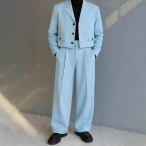 Luxury Single-Breasted Short Men’s Suit Two-Piece Jacket And Pants