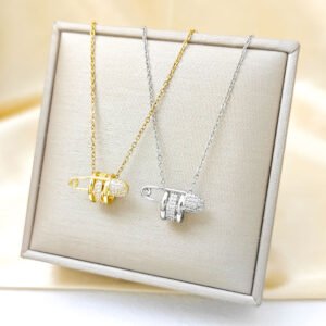 New Style Niche Diamond-Encrusted Pendant Minimalist Elegant All-Match Necklace