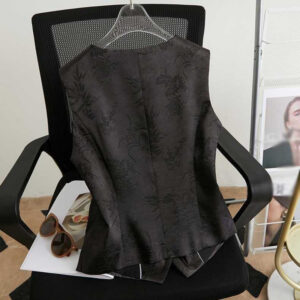 Slim-fit V-neck Youthful Jacquard Vest Waistcoat