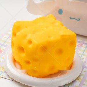 Same-style Cheese-shaped Stress-relief Squeeze Toy
