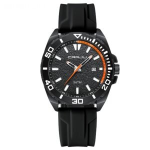 Calendar Leisure Waterproof Circular Silicone Tape Watch