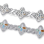 A Luxurious And Fashionable Minimalist Jewelry Bracelet Featuring Top-quality Moissanite, Made Of S925 Silver Electroplated With Platinum.