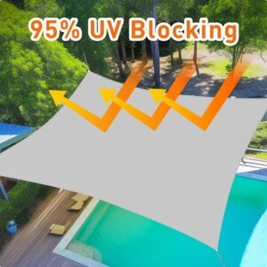 13'X20' Light Grey HDPE Sunshade Sail