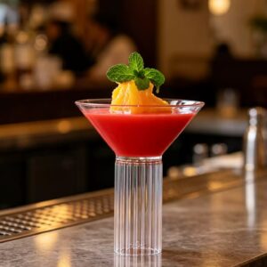 Lead-free Glass Triangular Martini Cocktail Glass