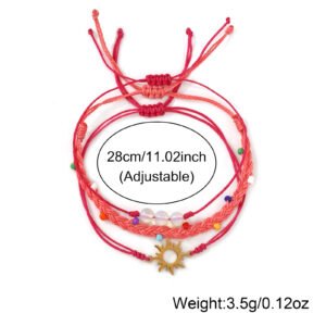 Summer Beach Vacation Style Handmade Waxed Cord Bracelet
