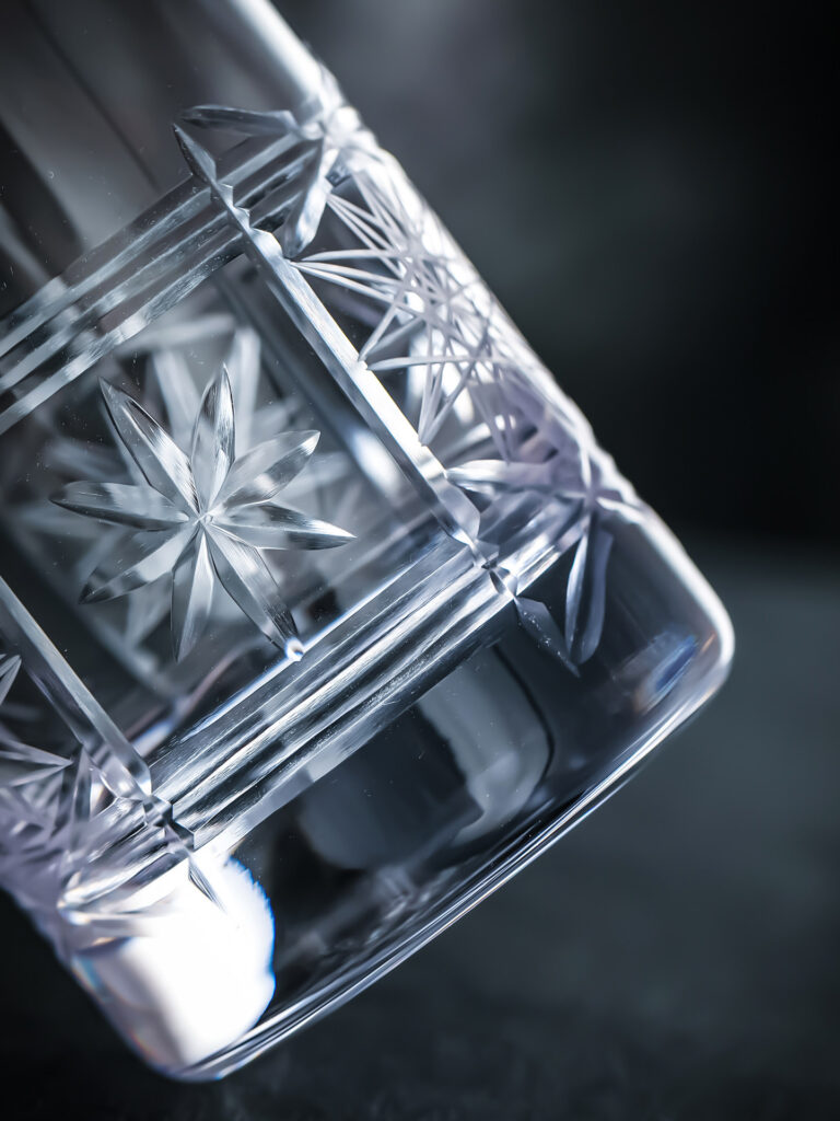 Crystal Handcrafted Carved Cocktail Mixing Glass