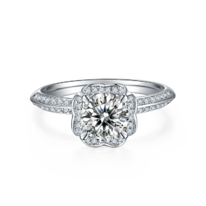 A 1-carat Luxurious And Fashionable Light Luxury Trend Jewelry Silver Ring For Men And Women, Set With Top-quality Moissanite, Made Of S925 Silver-plated Platinum Material.