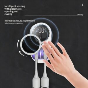 Sterilizing Digital Display Wall-Mounted Smart Induction Toothbrush Holder