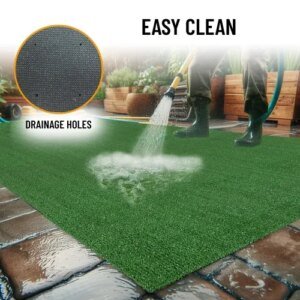 5x10FT Artificial Grass Turf 0.6' Indoor Outdoor Astroturf Fake Grass With Drain Holes, For Dog And Garden Patio