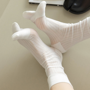 Split Toe Socks, Children's Mid Tube Socks, Summer Thin Pile Socks, Women's Shiny Silk Calf Socks, Two Finger Socks