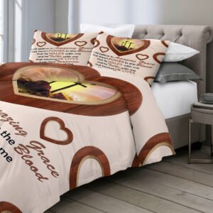 Religious Theme 3D Effects Bedding Set, Microfiber Bedroom Quilt Cover, Soft Comforter Cover With Zipper Ties And 2 Pillowcases