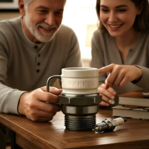 Plug Mug, Engine Plug Design, Novelty Coffee Mug For Daily Coffee
