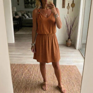 Women’s Sleeveless V-Neck Slip Casual Dress