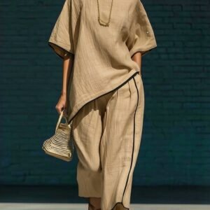 Casual Resort-Style Fashionable Loose Two-Piece Set For Women