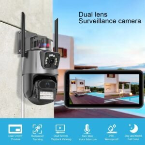 8MP 4K Wireless IP Camera WIFI Outdoor CCTV PTZ Smart Home Security IR Cam IP66 UK NEW------Camera Set