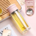 Chinese Character Simplificationcomplication Tea-water Separation Glass Cup Double-layer Teacup Pass