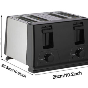 4 Slice Toaster Bread Maker Variable Defrost Reheat Extra Wide Slot UK
