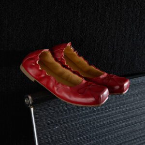 Women's Premium Full Grain Leather Ballet Flats, Square Toe Bow Slip-On Shoes For Women