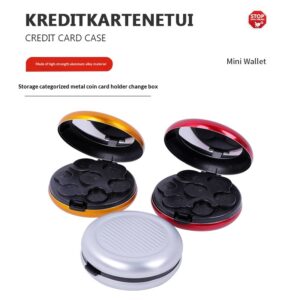 Portable Euro Coin Storage Box With Mirror