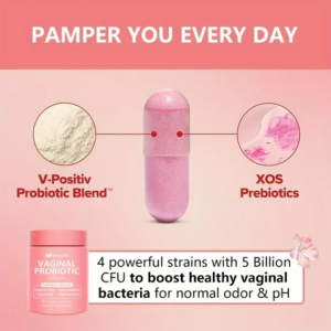 Feminine Vaginal Probiotic Supports PH Balance, Odor Control And Yeast Balance 60 Vegan Capsules
