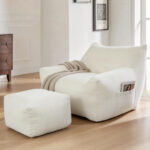 Bean Bag Chair For Adults, Oversized Comfy Beanbag Living Room Lazy Sofa For Bedroom & Dorm