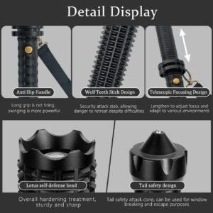 Super Bright LED Flashlight 3 Mode Zoom Security Torch Camping Police Lamp