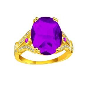 Goose Egg Diamond Creative Large Loose Stone 18k Gold-Plated Ring
