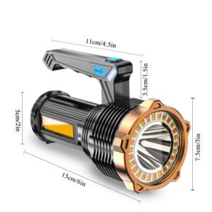 Most Powerful 1200000lm LED Flashlight Super Bright Torch Lamp USB Rechargeable