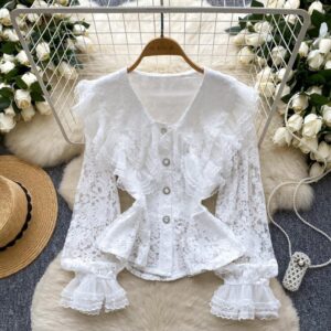 Versatile Single-Breasted Slimming Long-Sleeve Shirt