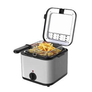 2. 5Ltr Compact 1 0 0W Electric Stainless Steel Deep Fat Fryer Non-stick Chip Pan