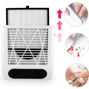 80W Nail Dust Collector Machine Nail Vacuum Dust Extractor Suction Fan UK Plug