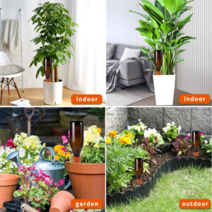 6 Pack Plant Self-Watering Stakes Terracotta Automatic,Plant Waterer Devices Auto-Water Irrigation System