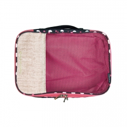 Travel Storage Bag Packing Cube Pouches Clothes Suitcase Luggage Organiser–rose Red-M