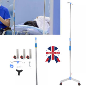 Adjustable IV Pole Stainless Steel IV Drip Stand With Wheels For Home Clinic Z
