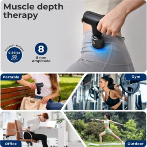 Massage Gun With Heat And Cold, Mini Massage Gun Deep Tissue Heat Muscle Massage