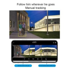 8MP 4K Wireless IP Camera WIFI Outdoor CCTV PTZ Smart Home Security IR Cam IP66 UK NEW------Camera Set